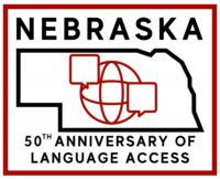 Nebraska 50th Anniversary of Language Access Logo